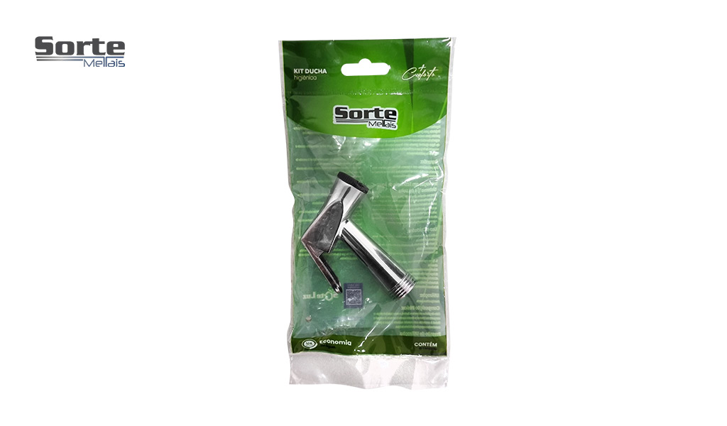 GATILHO SORTE METAIS P/DUCHA HIGIENICA C/GATILHO E SUPORTE - METAL CROMADO