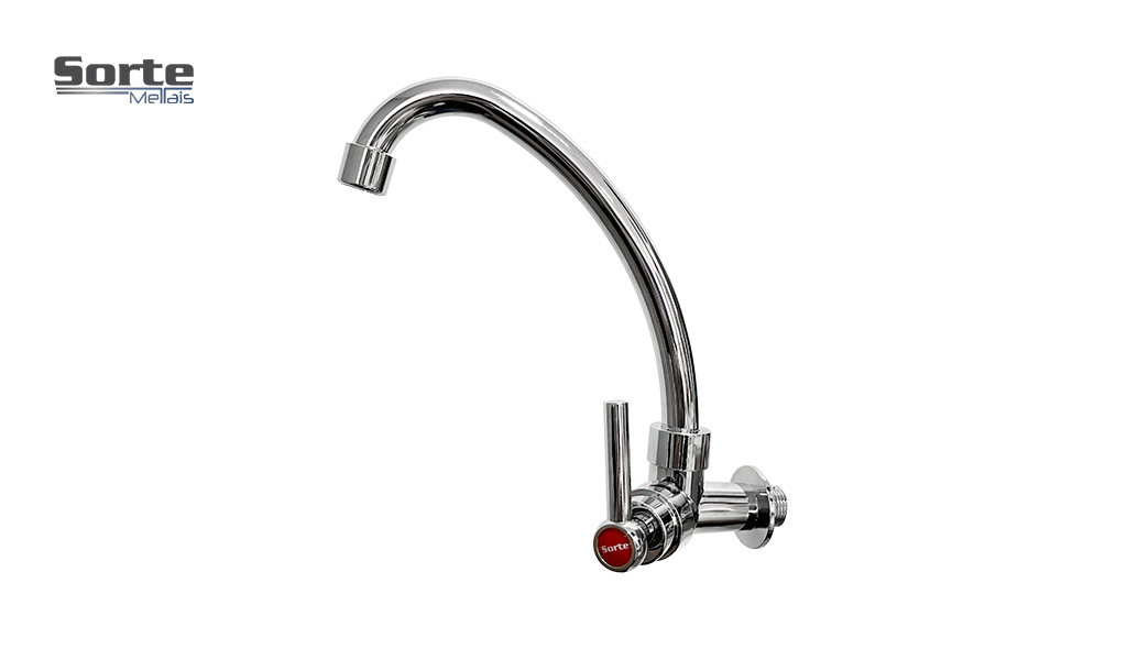 TORNEIRA SORTE METAIS DE PAREDE PARA COZINHA - S03 ABS CROMADA