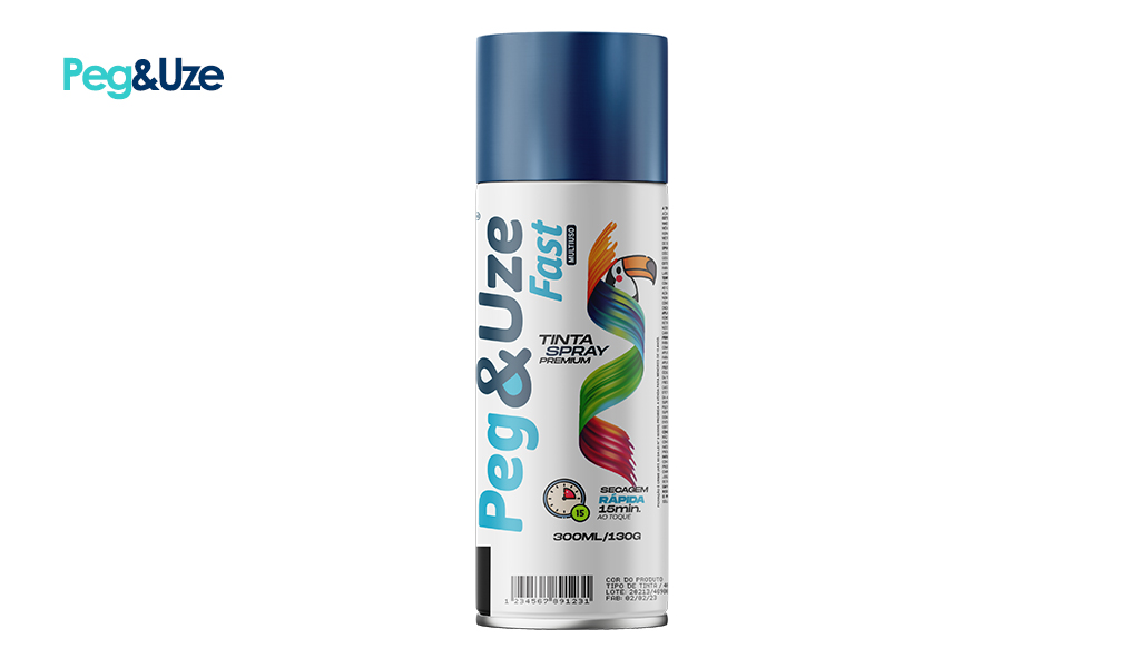 TINTA SPRAY PEG&UZE AZUL METALICO 130G/300ML