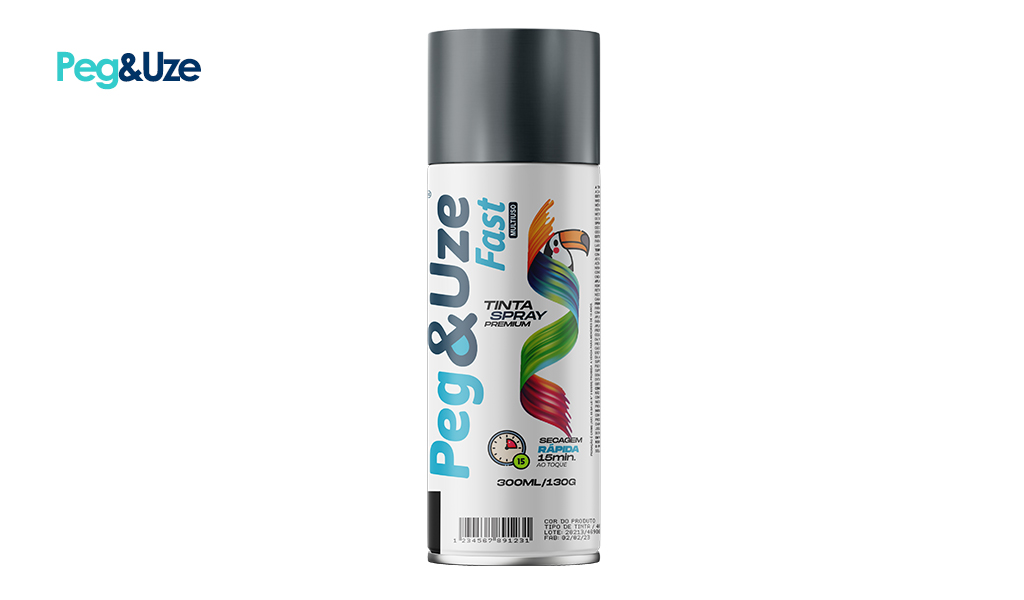 TINTA SPRAY PEG&UZE GRAFITE METALICO 130G/300ML