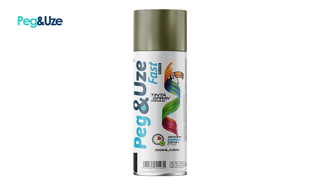 TINTA SPRAY PEG&UZE OURO METALICO 130G/300ML
