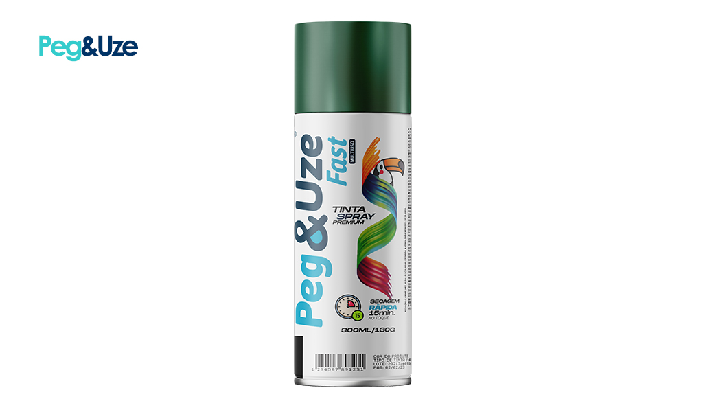 TINTA SPRAY PEG&UZE VERDE METALICO 130G/300ML