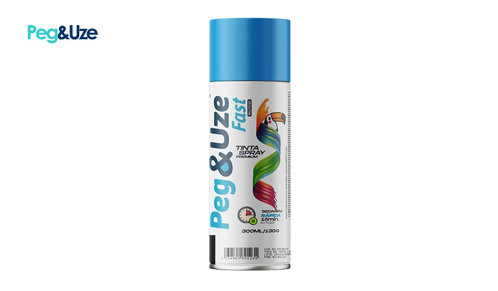 TINTA SPRAY PEG&UZE AZUL CLARO USO GERAL 130G/300ML