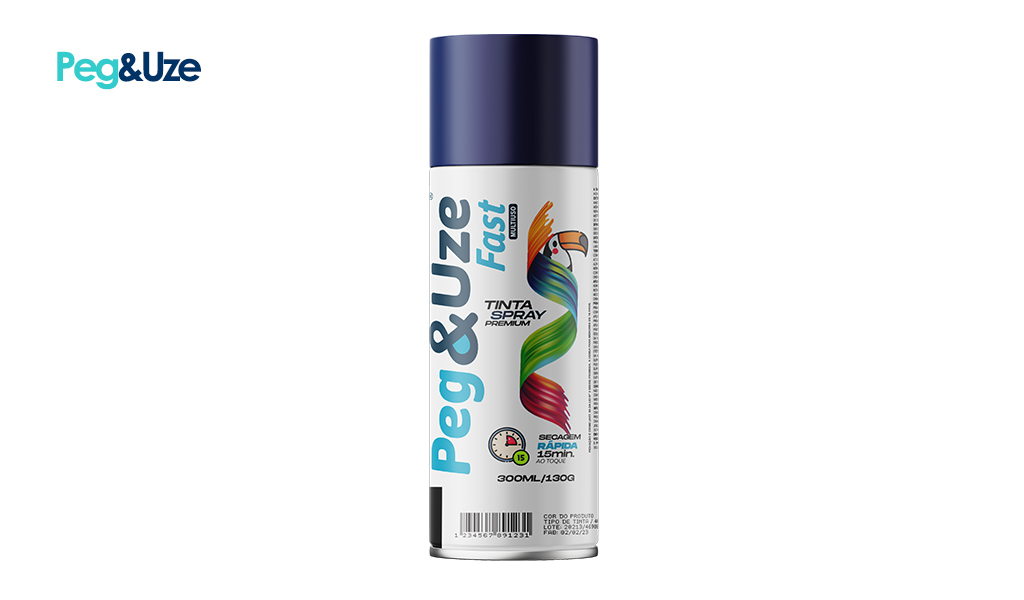 TINTA SPRAY PEG&UZE AZUL ESCURO USO GERAL 130G/300ML