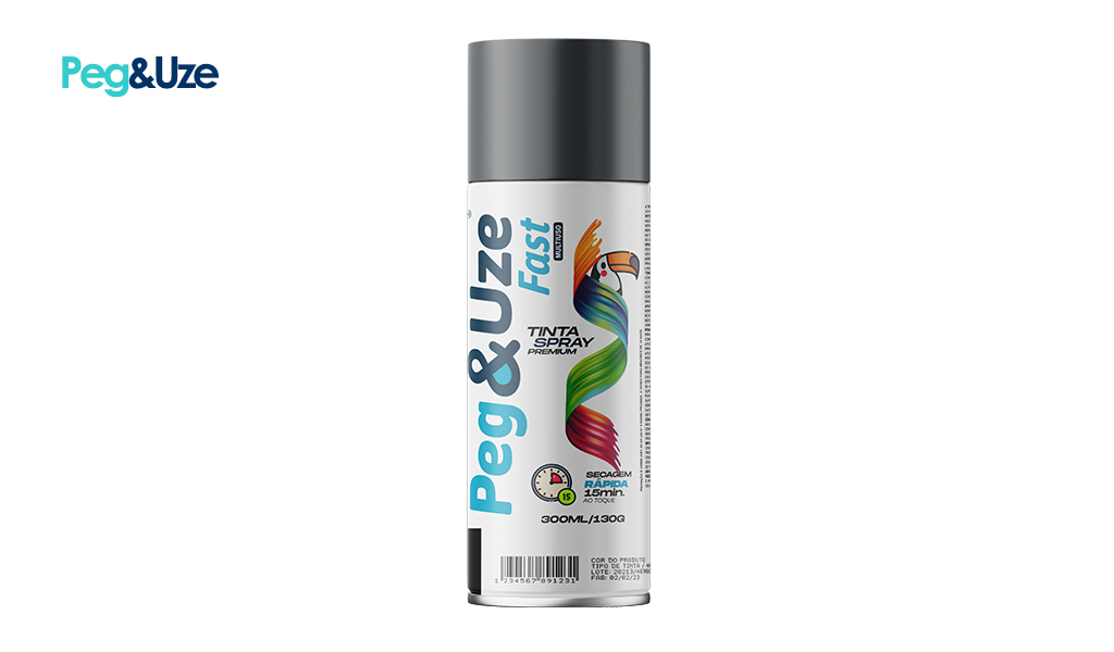 TINTA SPRAY PEG&UZE CINZA PRIMER USO GERAL 130G/300ML