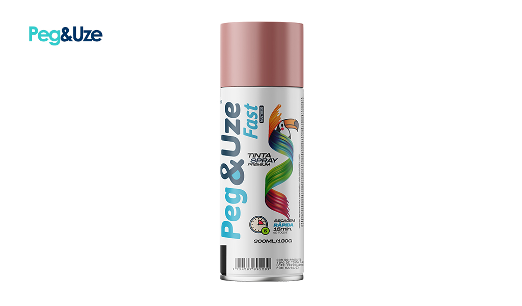 TINTA SPRAY PEG&UZE ROSA USO GERAL 130G/300ML