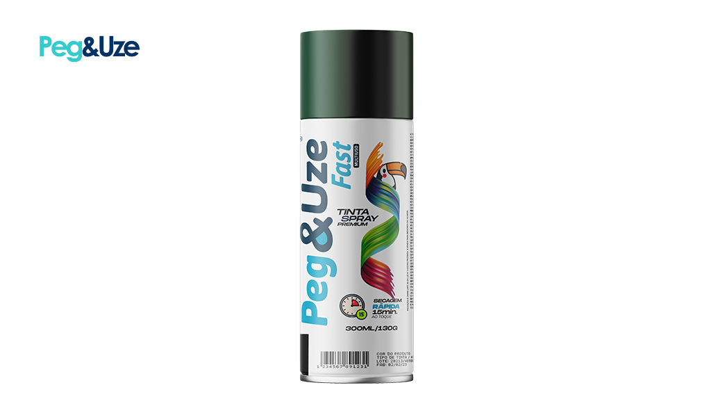 TINTA SPRAY PEG&UZE VERDE ESCURO USO GERAL 130G/300ML