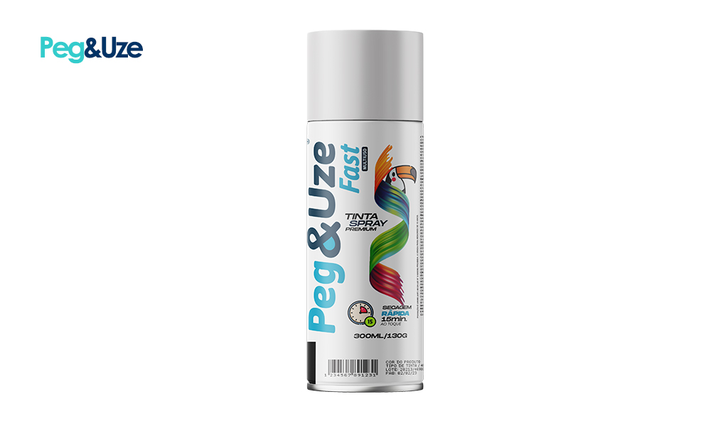 TINTA SPRAY PEG&UZE VERNIZ USO GERAL 130G/300ML