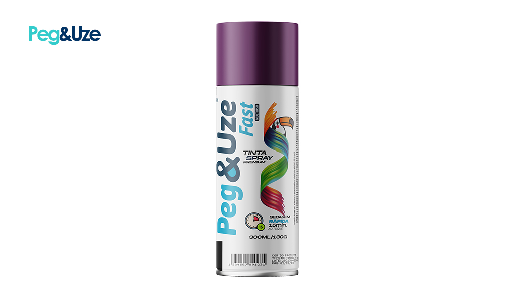 TINTA SPRAY PEG&UZE VIOLETA USO GERAL 130G/300ML
