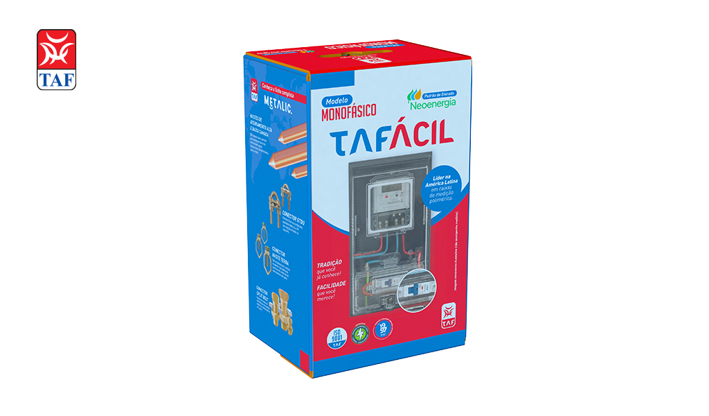 KIT CX TAF MONO MED CMD1 M9 PT DISJ 40A NEON CELPE/COSERN PADRAO NOVO COMPLETA