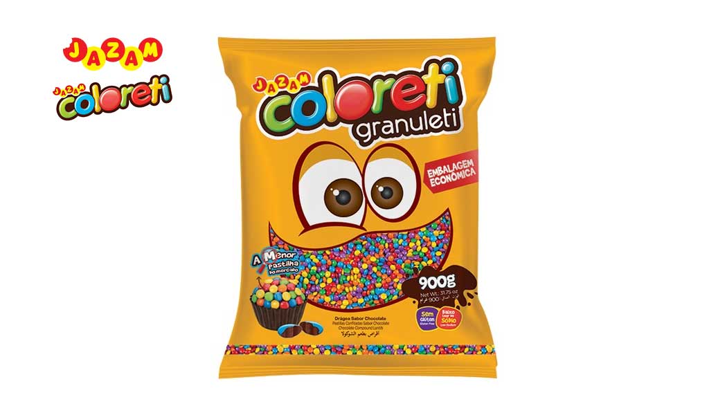 COLORETI JAZAM GRANULETI SORTIDO - UNIDADE COM 900 GRAMAS