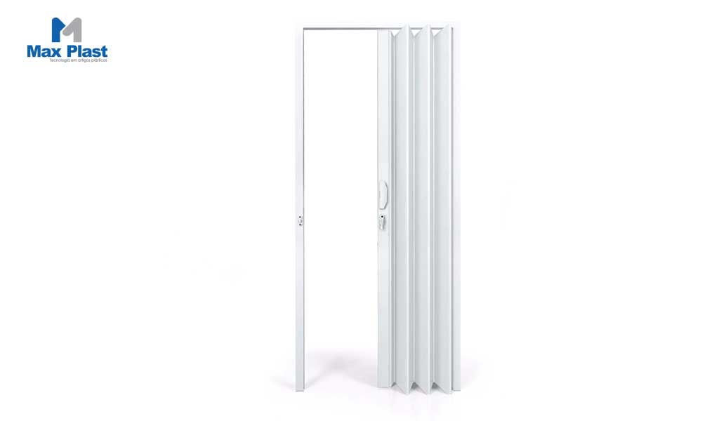 PORTA MAXPLAST SANFONADA - 90X2,10M - COR BRANCA