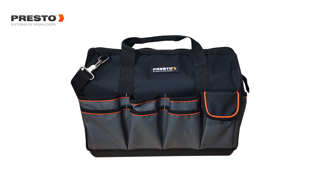 BOLSA PRESTO PARA FERRAMENTAS L45 X A31 X P26,5 CM - C/22 BOLSOS E COM FUNDO REFORÇADO EM PP
