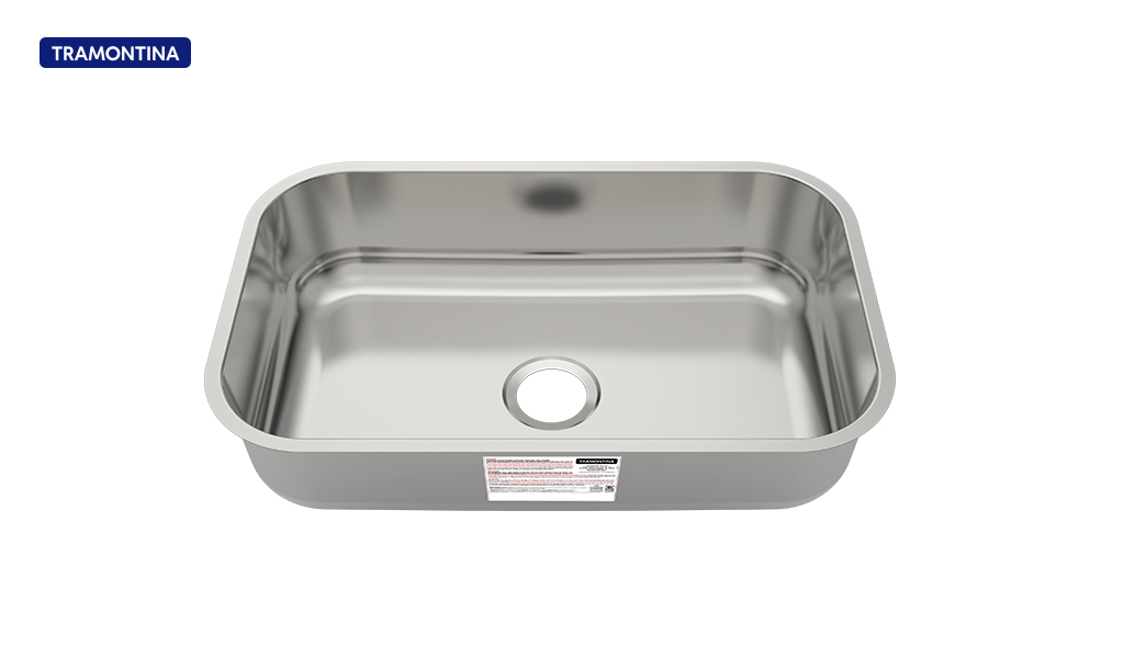 CUBA TRAMONTINA RETA INOX BASIC 56X34X14 S/V