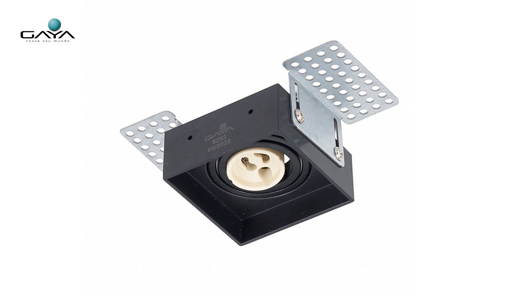 GAYA SPOT NO FRAME MR11 COM SOQUETE GU10 PRETO