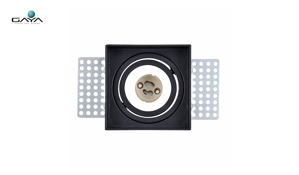 GAYA SPOT NO FRAME MR16 COM SOQUETE GU10 PRETO