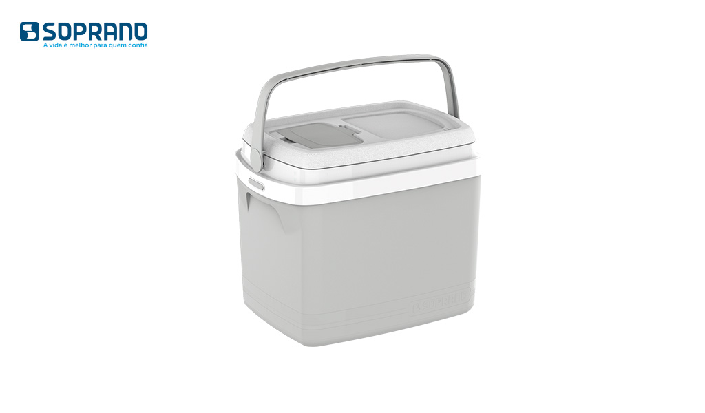 CAIXA SOPRANO TERMICA TROPICAL 32L CINZA CLARO