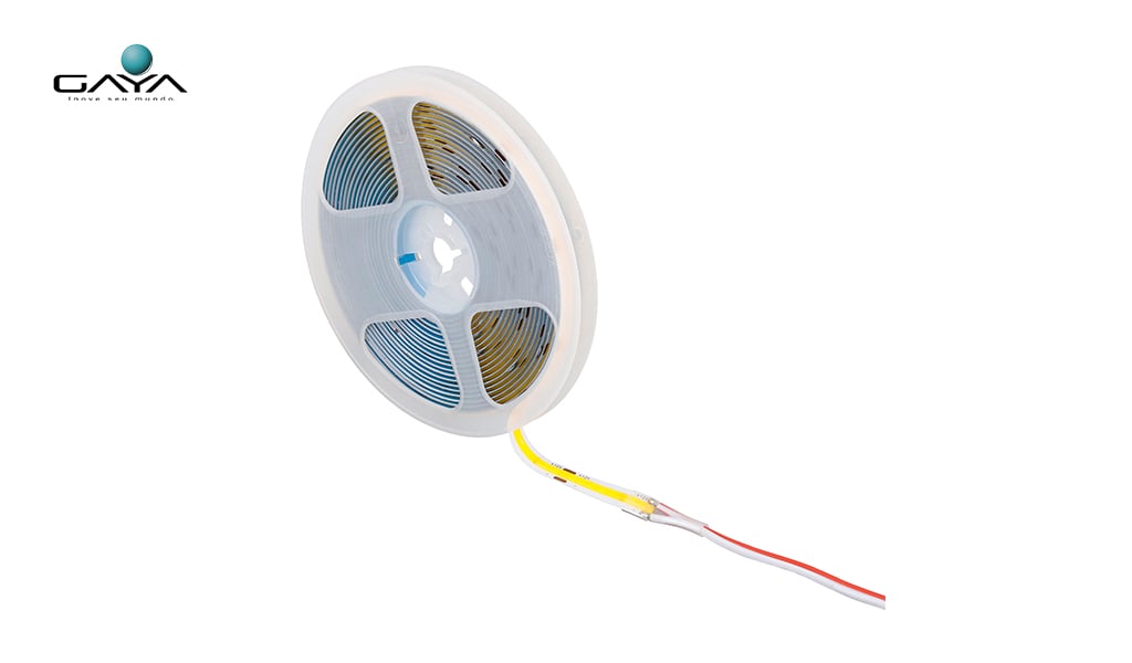 GAYA FITA LED COB AREA INTERNA 12V 9W RL C/5M - 3000K LUZ AMARELA