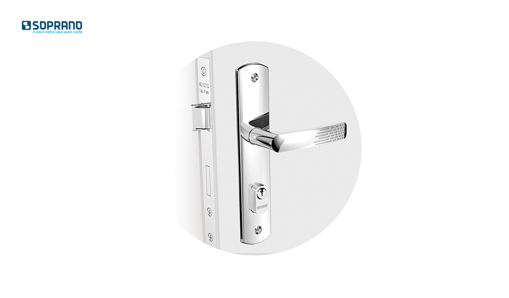 FECHADURA SOPRANO PALIWAY 4053 EXTERNA ESP26 RETA CROMADA