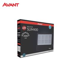 REFLETOR AVANT LED SLIM 400W ALUMINIO PRETO - COM LUZ BRANCA 6500K - 30.000 LUMENS