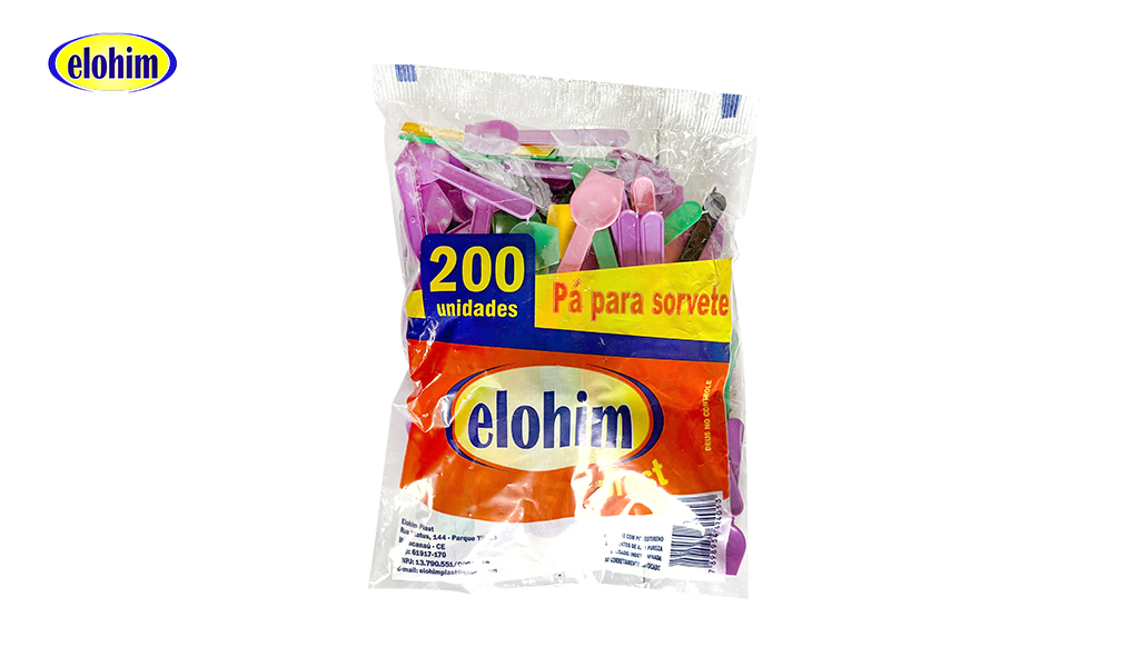 PAZINHA ELOHIM COLORIDA PARA SORVETE - CORES MISTAS - PCT COM 200 UNIDADES