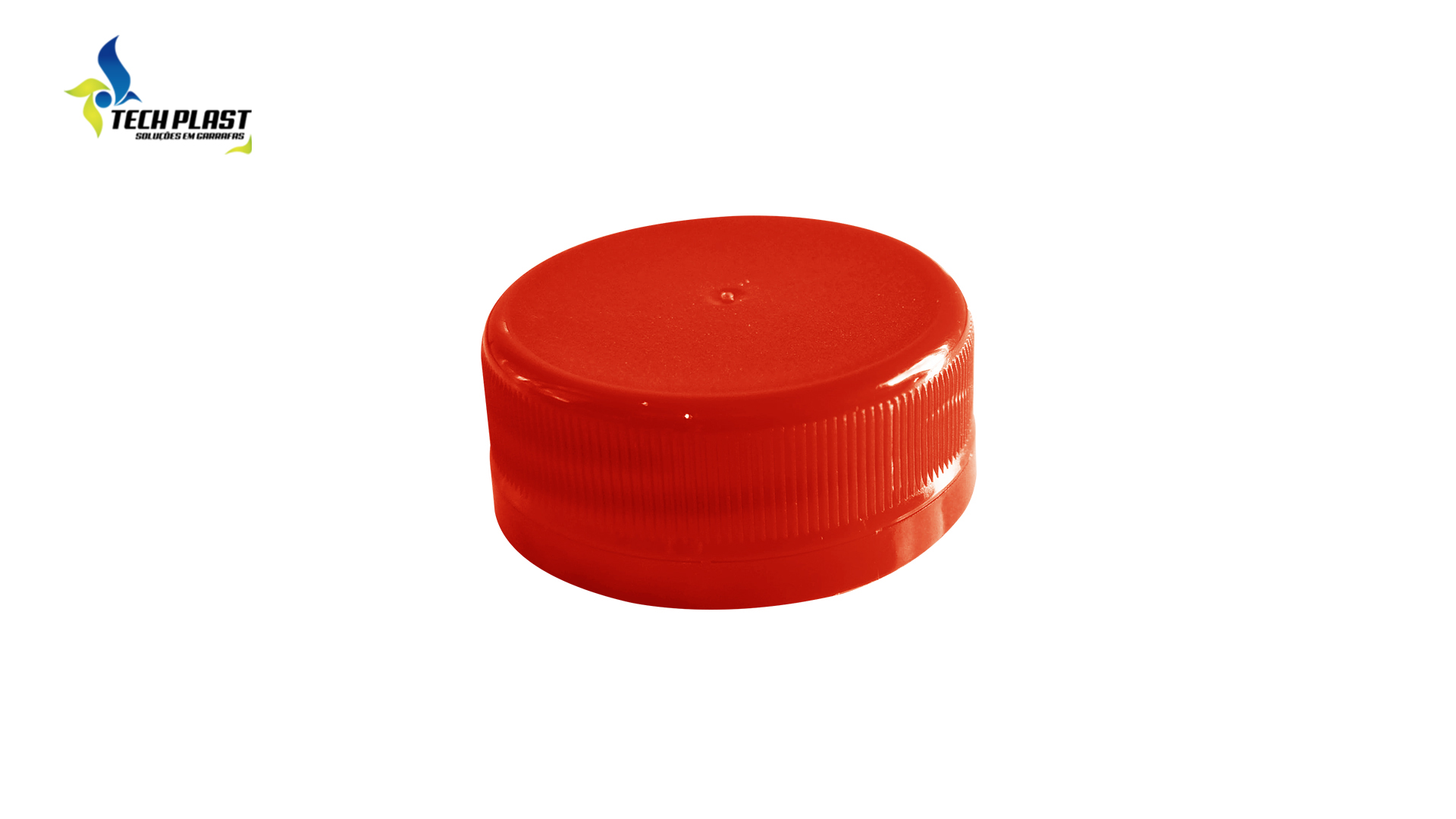 TAMPA TECHPLAST PARA GARRAFA QUADRADA - 38MM - NA COR VERMELHA - COM FARDO 100 UNIDADES