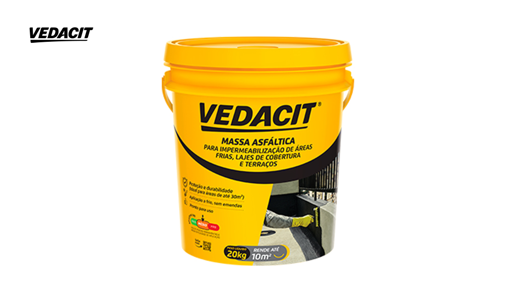 MASSA ASFALTICA VEDACIT IMPERMEABILIZANTE - BALDE C/20KG