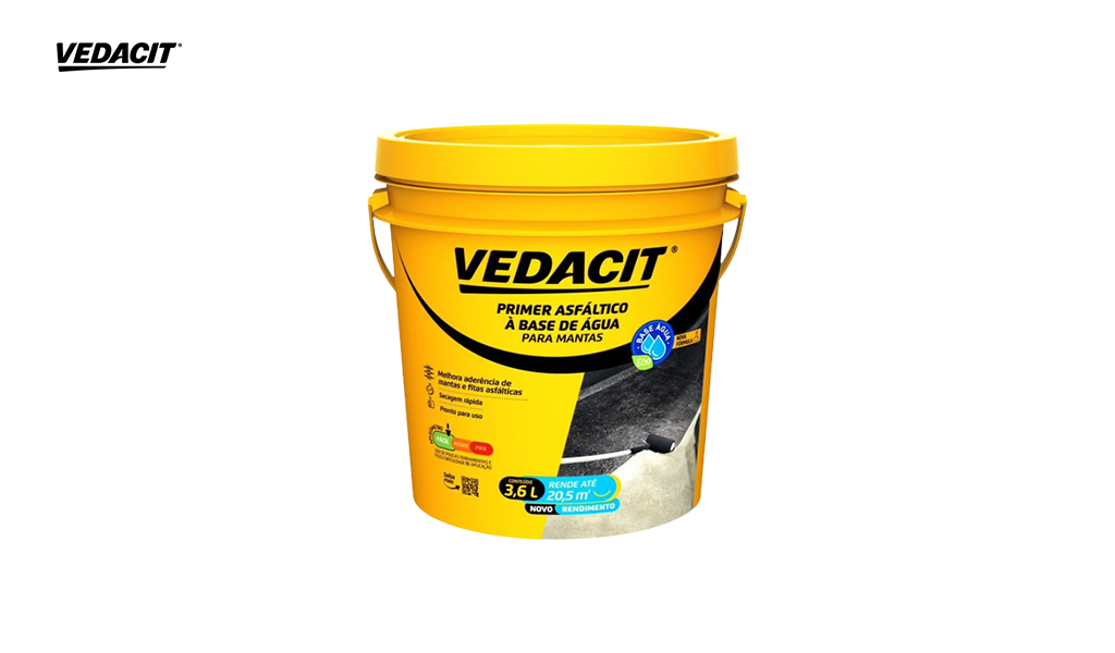 PRIMER ASFALTICO VEDACIT BASE AGUA - GALAO 3,6L