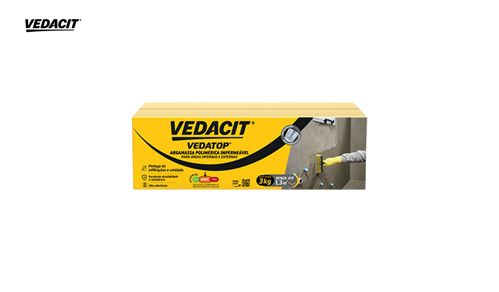 ARGAMASSA VEDATOP VEDACIT - CAIXA C/03KG