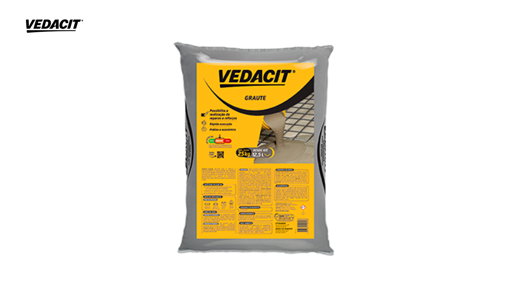 GRAUTE VEDACIT - FARDO COM 25 KILOS
