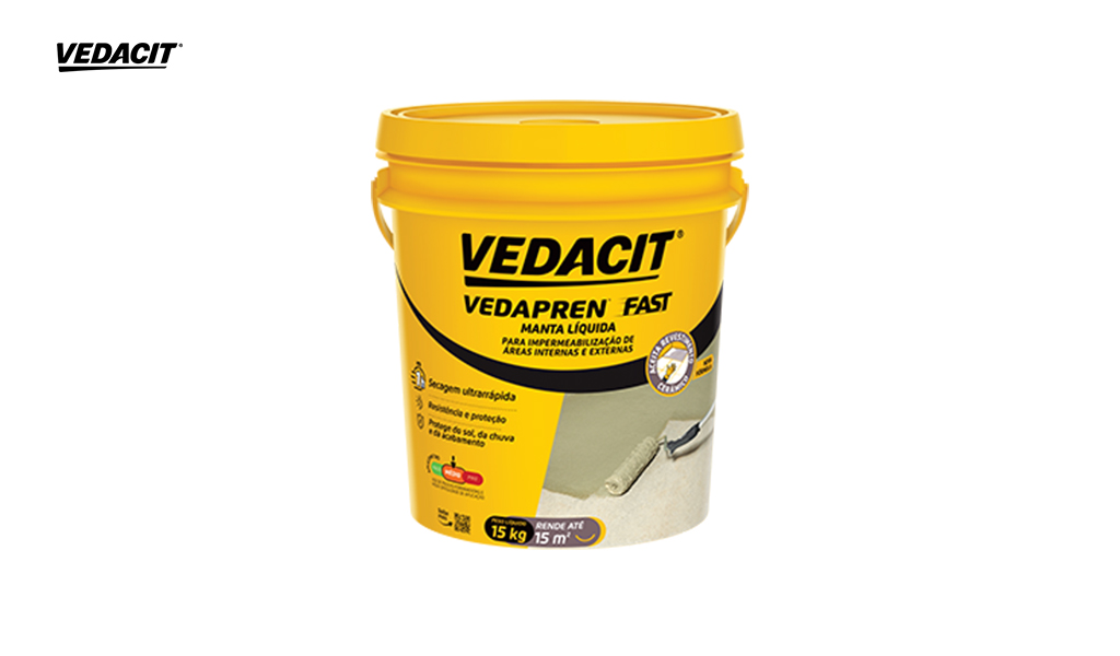 MANTA LIQUIDA VEDAPREN VEDACIT FAST BRANCO - BALDE C/15KG
