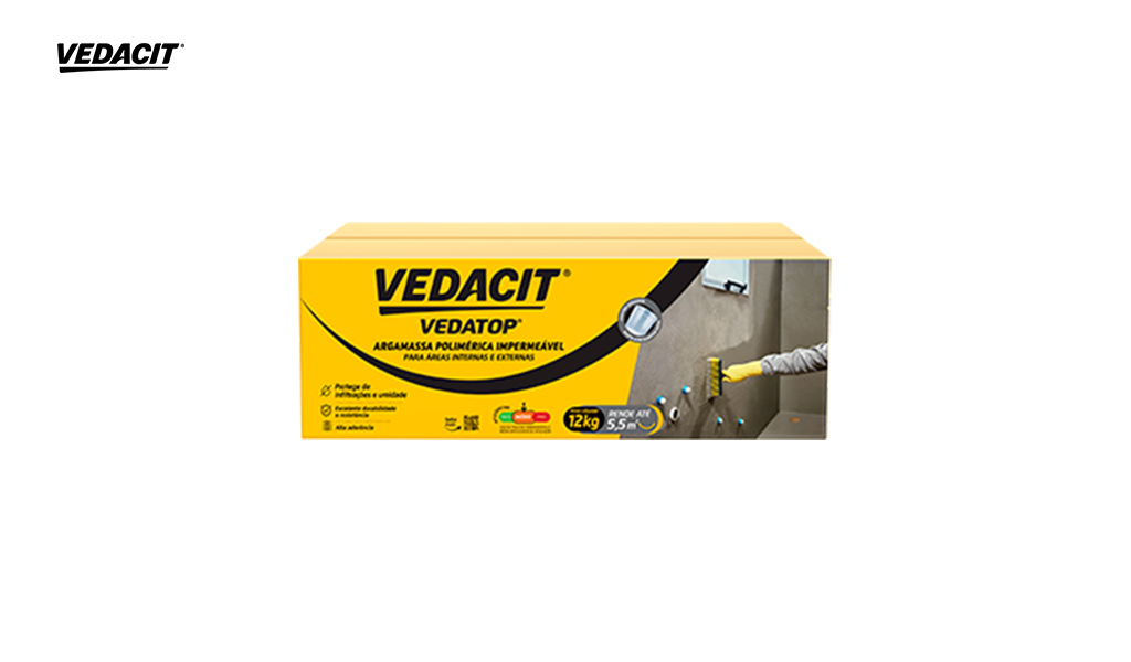 ARGAMASSA VEDATOP VEDACIT - CAIXA C/12KG