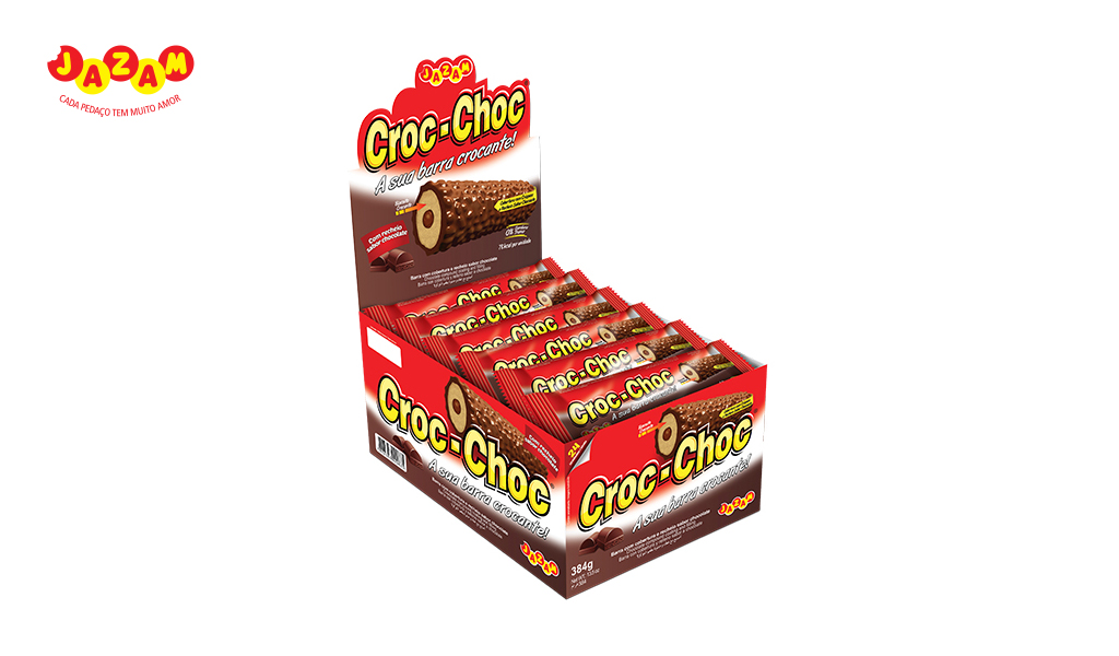 CROC-CHOC JAZAM AO LEITE - COM 24/16GRAMAS UNIDADE
