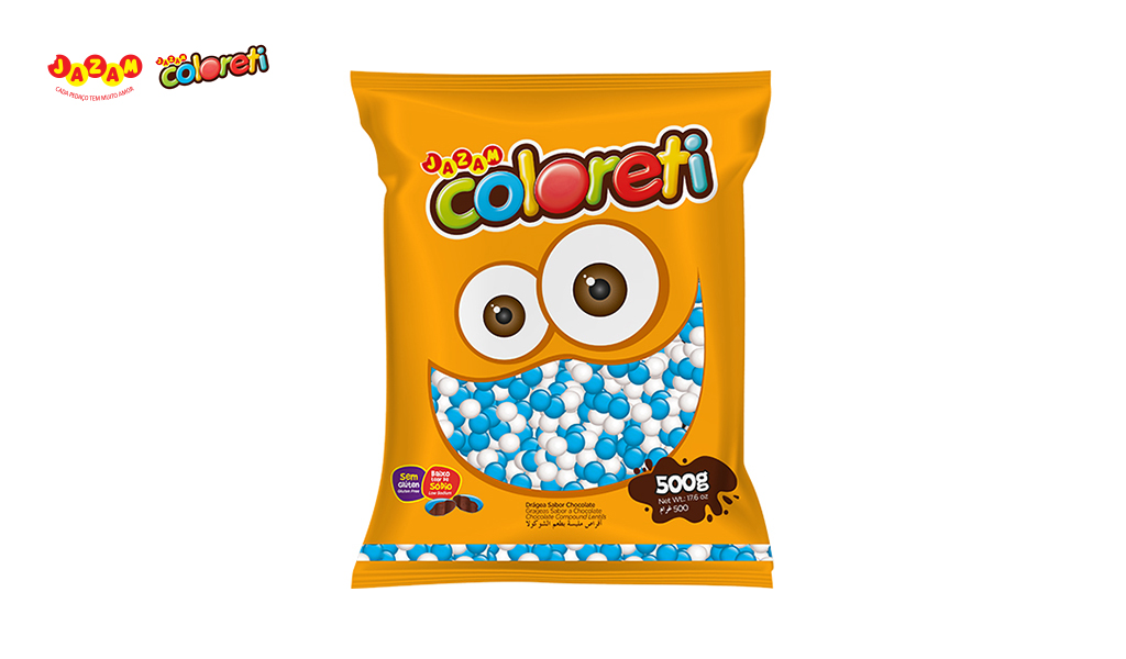 COLORETI JAZAM AZUL E BRANCO - COM 500G UNIDADE
