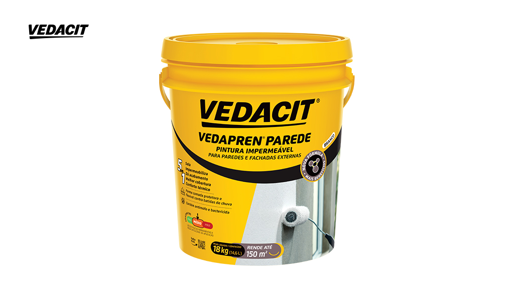 MANTA LIQUIDA VEDAPREN VEDACIT PAREDE BRANCA - BALDE C/18KG