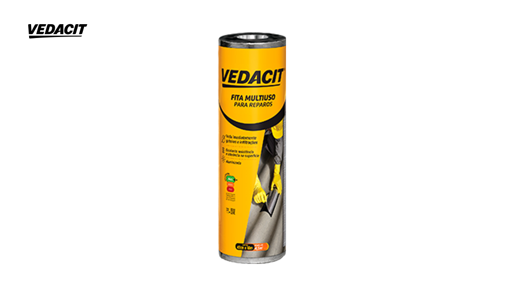 FITA VEDA TUDO VEDACIT REPAROS ALUMINIZADA - TAMANHO 45CM X 10M