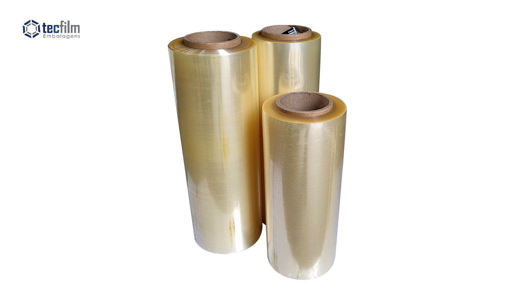 FILME PVC TECFILM ESPESSURA 9 MICRAS - 38CMX600M / BOBINA - LINHA INDUSTRIAL