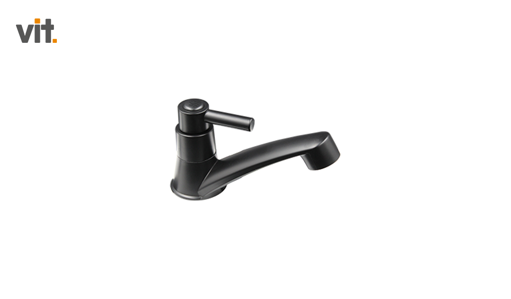 TORNEIRA VIT LAVATORIO/BAIXA 1/4 DE VOLTA ABS C72 - NA COR PRETA