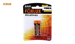 PILHA FOXLUX ALCALINA PALITO AAA 1,5V C/02 UNIDADES