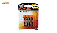 PILHA FOXLUX ALCALINA PALITO AAA 1,5V C/04 UNIDADES