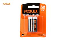 PILHA FOXLUX ALCALINA PEQUENA AA 1,5V C/02 UNIDADES