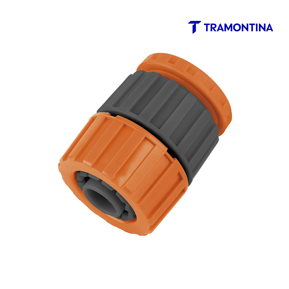 ENGATE ROSQUEADO TRAMONTINA EM PLÁSTICO PARA MANGUEIRAS 1/2” E TORNEIRAS - POTE C/55 UNIDADES