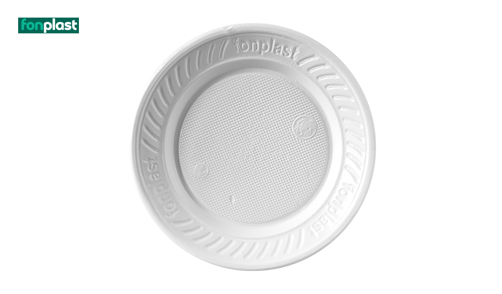 PRATO FONPLAST PLASTICO 15CM RASO BRANCO C/1000 UNIDADES