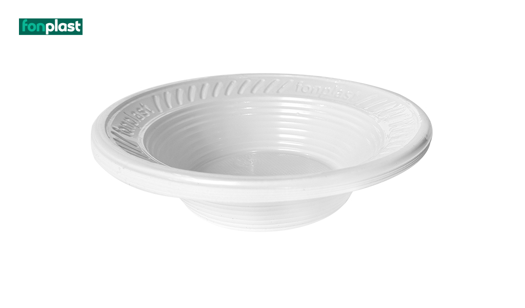 PRATO FONPLAST PLASTICO 18CM FUNDO BRANCO C/500 UNIDADES