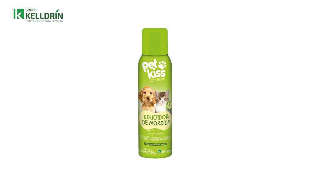 EDUCADOR KELLDRIN ANTI-MORDIDAS CÃES E GATOS SPRAY 150ML/120G.