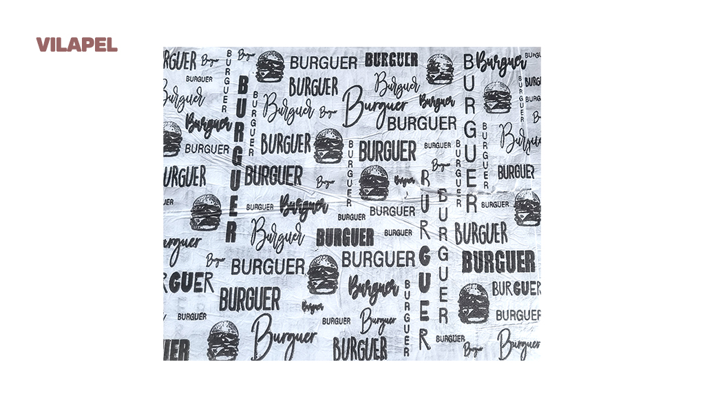 PAPEL ACOPLADO VILAPEL FAST FOOD 30X38CM COM 400 UNIDADES