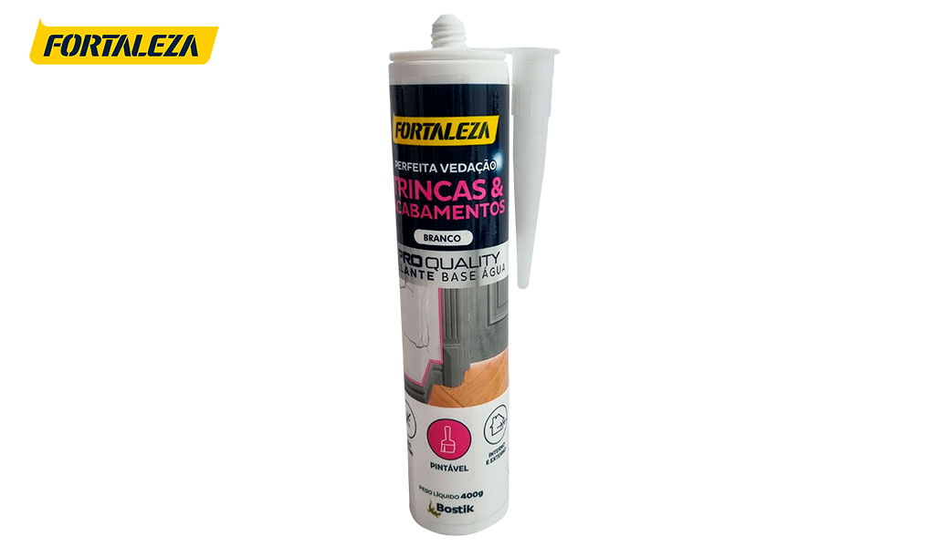 SELANTE FORTALEZA TRINCAS E ACABAMENTOS 400GR BRANCA