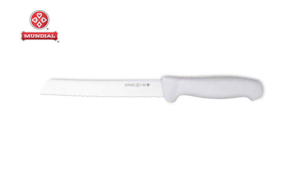 FACA MUNDIAL P/PAO MASTERLINE 8 ” C/CABO PLASTICO BRANCO