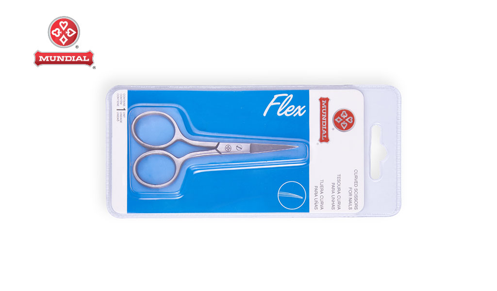 TESOURA MUNDIAL P/UNHA CURVA 9CM 3.1/2” - ACO INOX