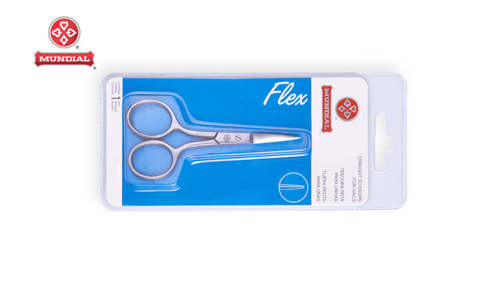 TESOURA MUNDIAL P/UNHA RETA 9CM 3.1/2” - ACO INOX